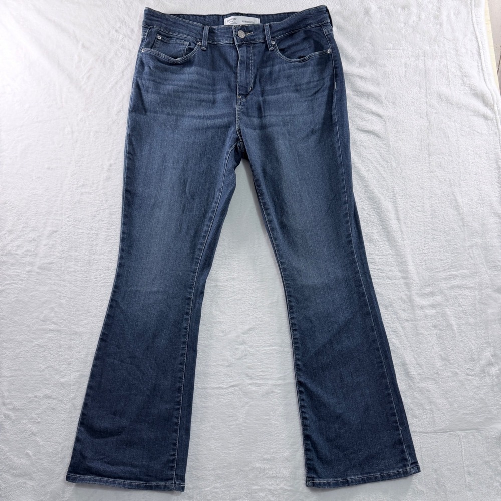 Signature by Levi Strauss Mid Rise Bootcut Jeans Blue‎ Dark Wash 14S